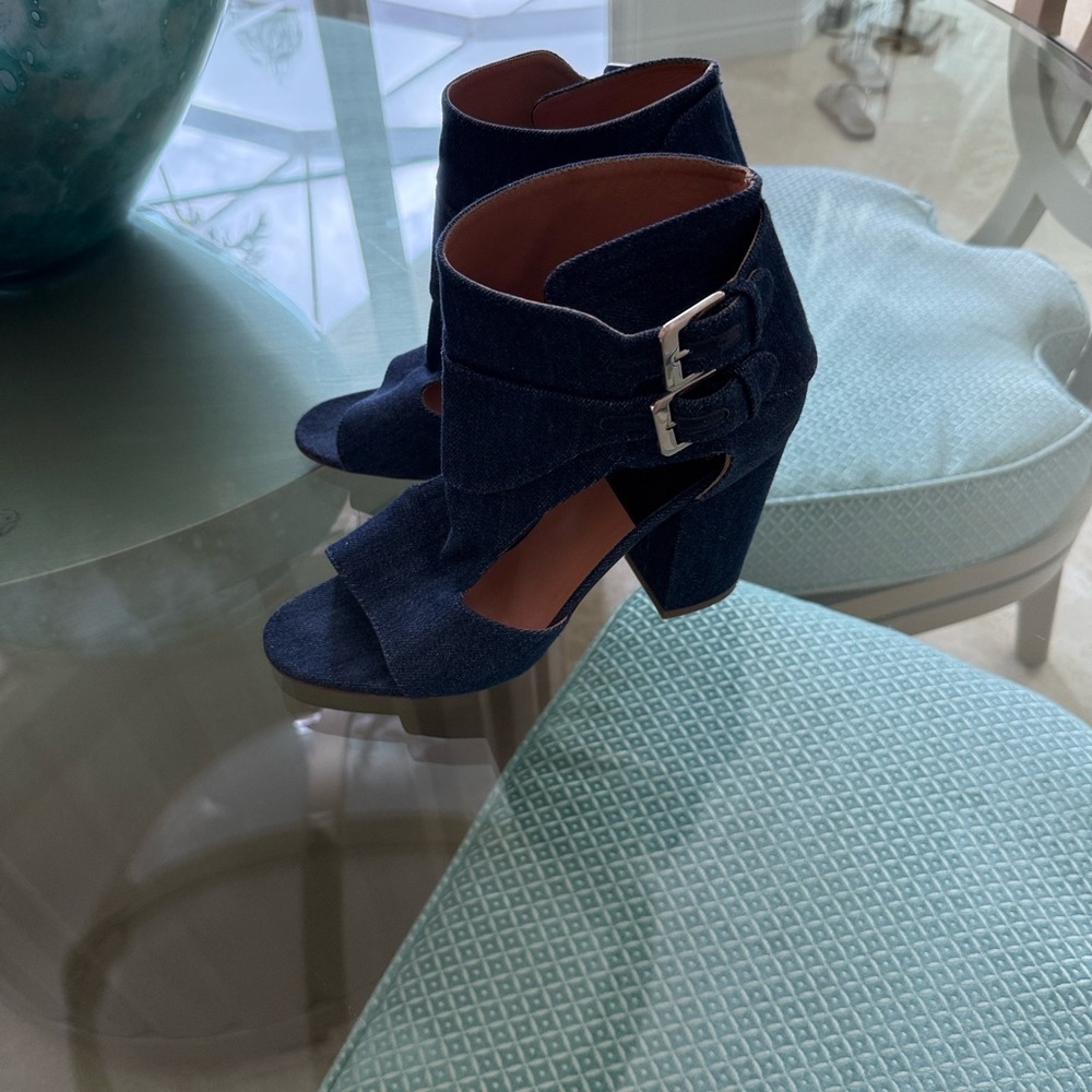 Laurence Dacade Dark Blue Denim Heels